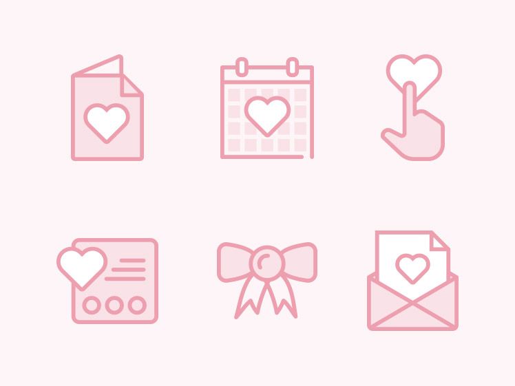 Love Invited custom icon designs
