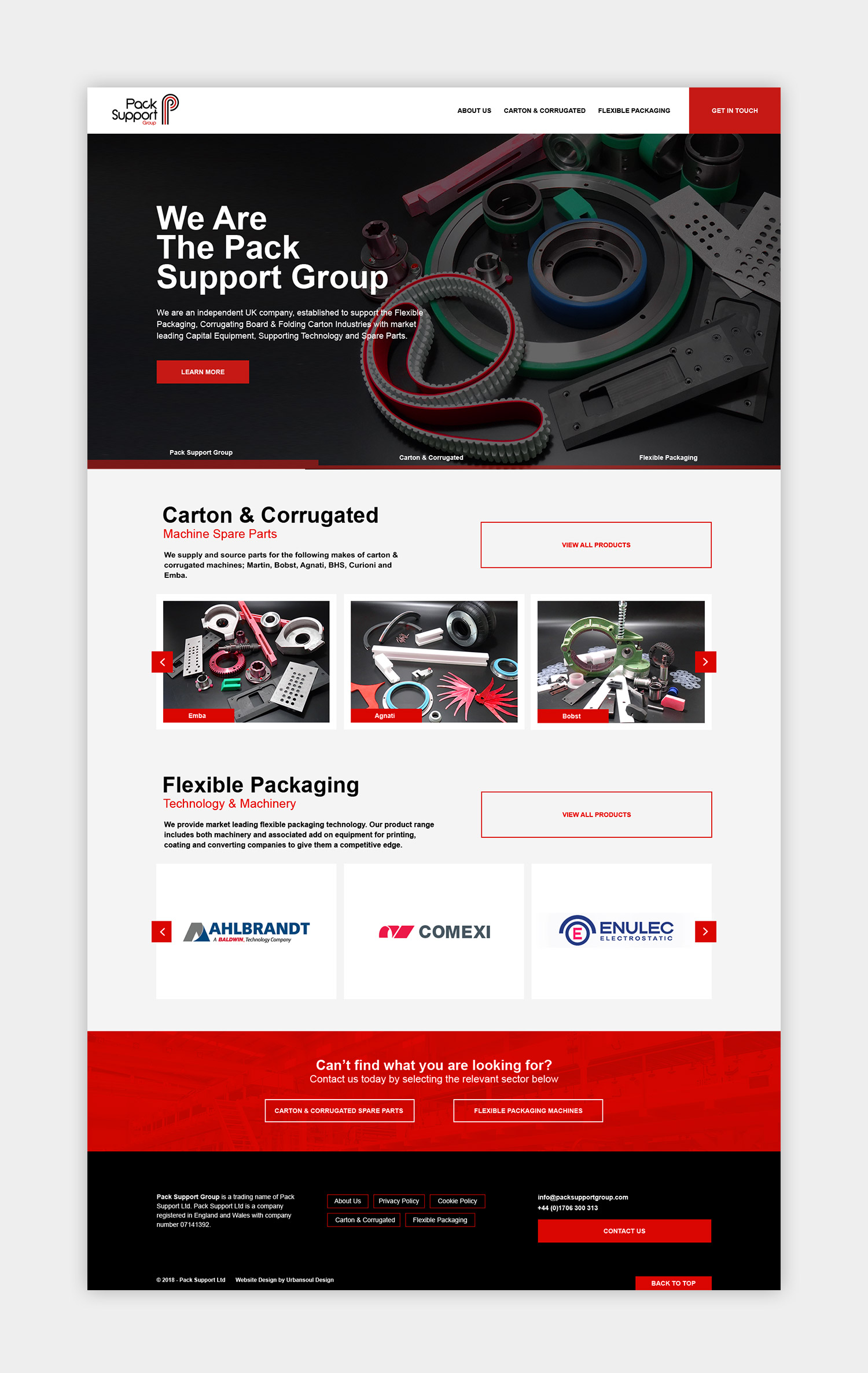 Pack Supoprt Group full website design